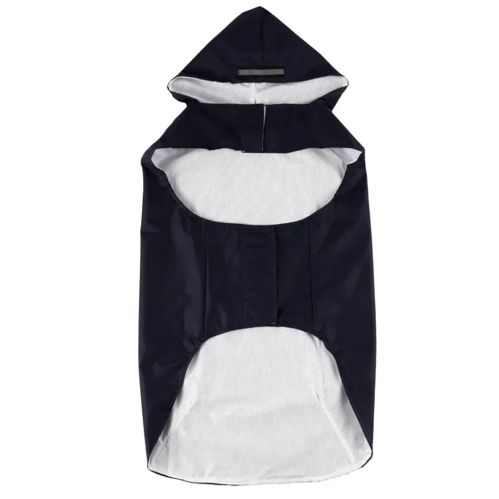 Waterproof Hooded Jacket with Reflective Stripe