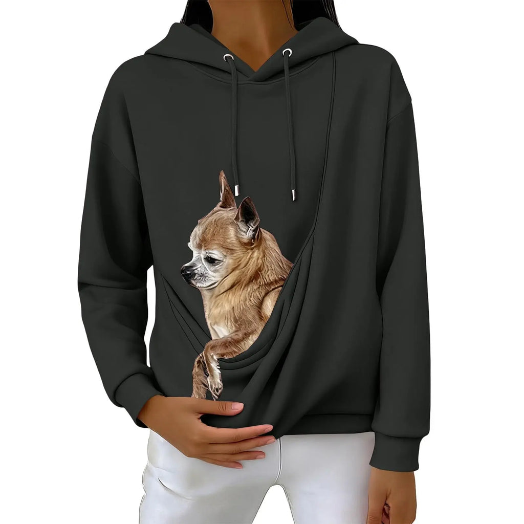 Athletic Unisex Pet Carrier Hoodie