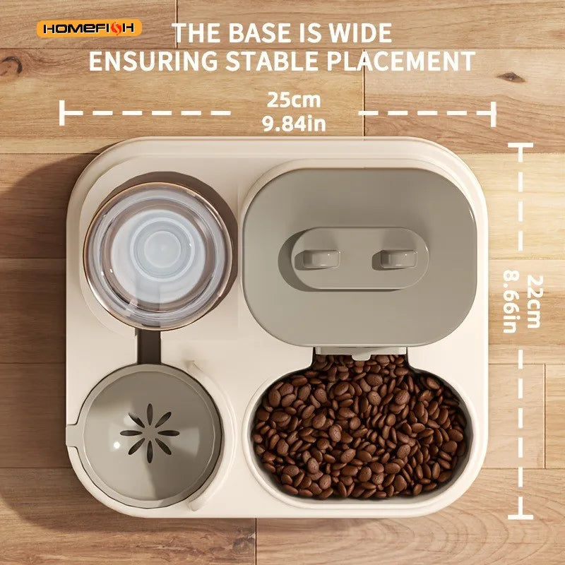 2-in-1 Automatic Cat Food & Water Dispenser