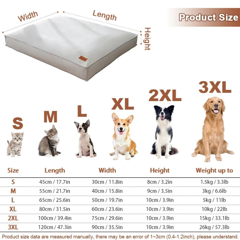 Waterproof Removable Soft Dog Bed All Sizes