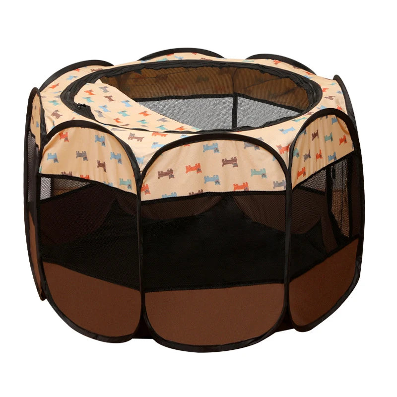 Folding Octagonal Pet Tent Outdoor Playpen Shelter