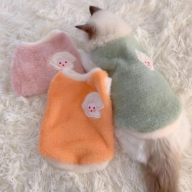Cozy Winter Sweater Vest for Cats