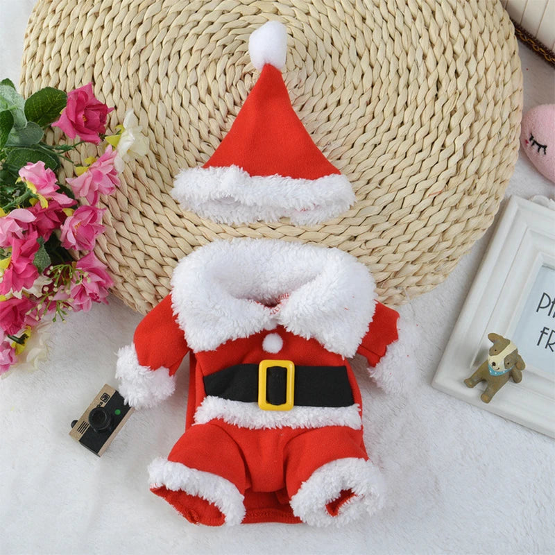 Festive Santa Costume for Small Dogs