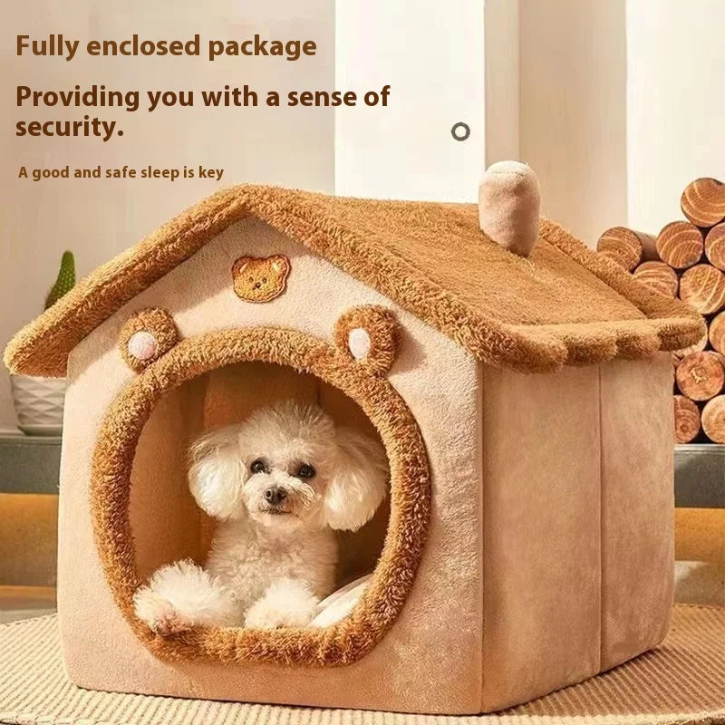 All-Season Washable House Style Pet Bed Dogs
