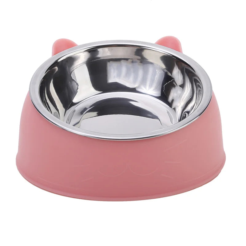 Tilted Stainless Steel Cat & Dog Bowls