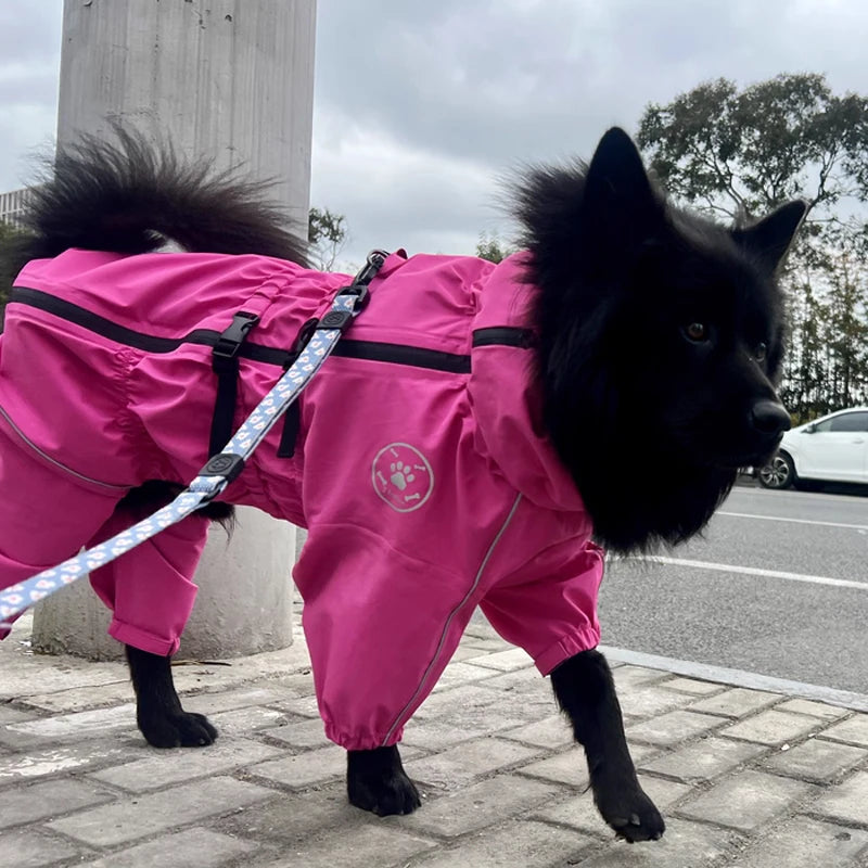 Reflective Waterproof Rain Jumpsuit for Dogs