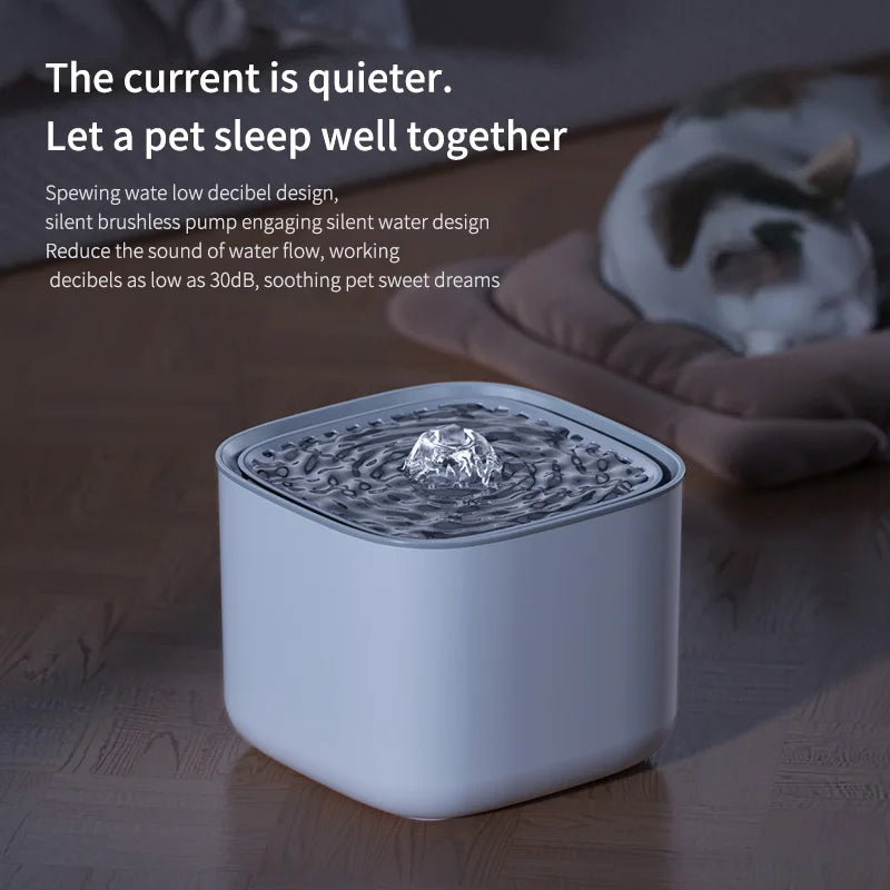 3L USB Electric Filtered Cat Water Fountain