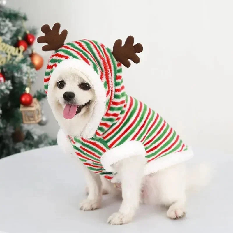 Warm Christmas Elk Hoodie for Pets