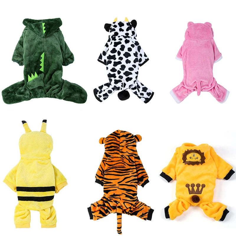 Soft Fleece Jumpsuit Hoodie for Dogs