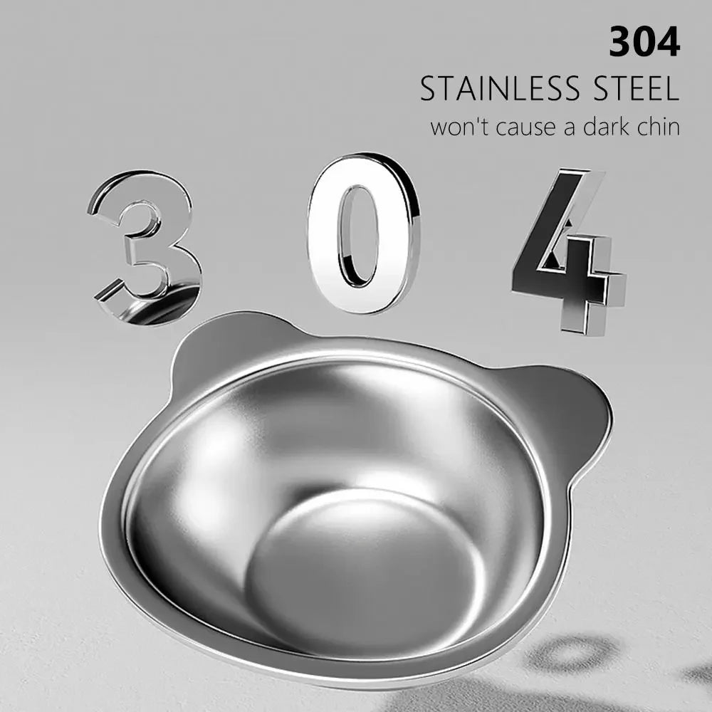 Tilted Elevated Stainless Steel Cat Bowl