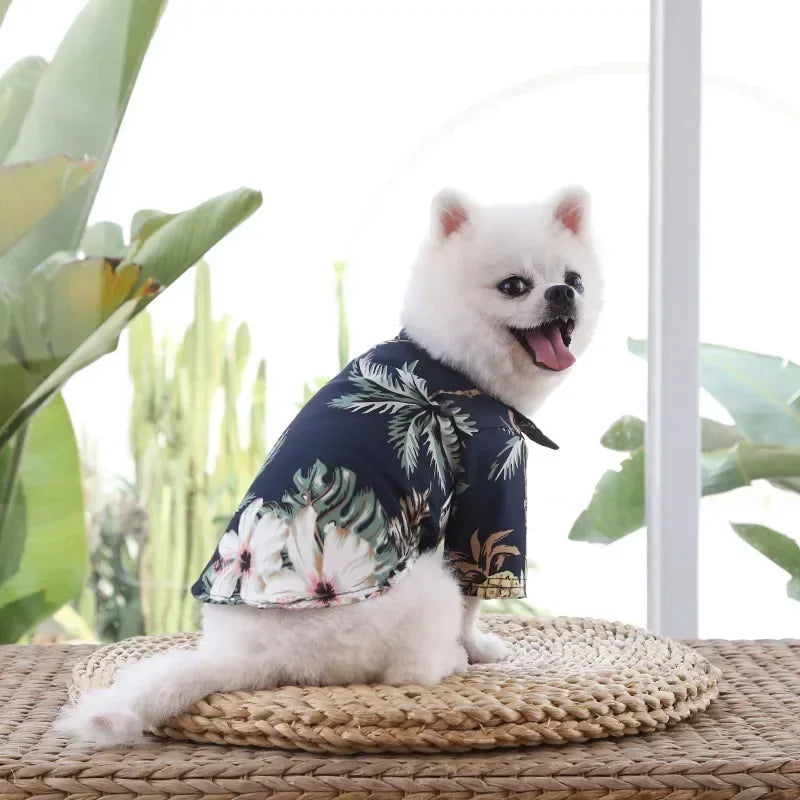Breezy Hawaiian Print Shirt for Dogs
