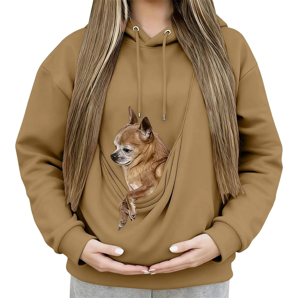 Athletic Unisex Pet Carrier Hoodie