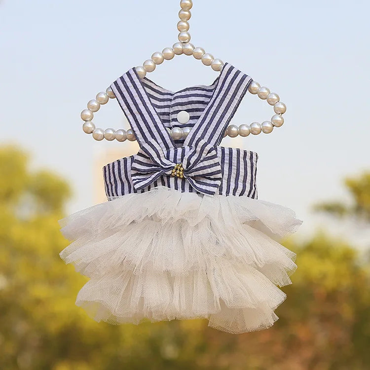 Lace Stripe Princess Dress for Dogs