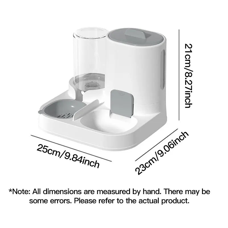 Gravity-Fed Cat Water & Food Dispenser
