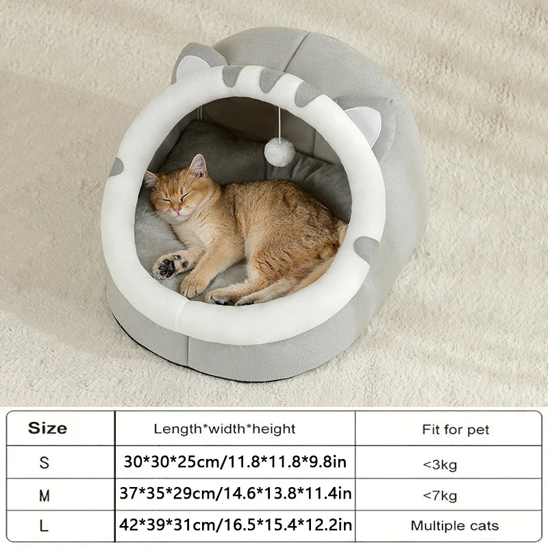 Warm Cave Cushion Cat Bed Pet House