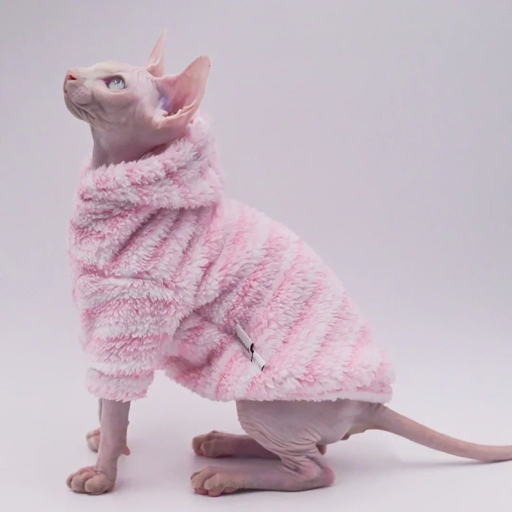 Double-Sided Fluffy Coat for Hairless Cats