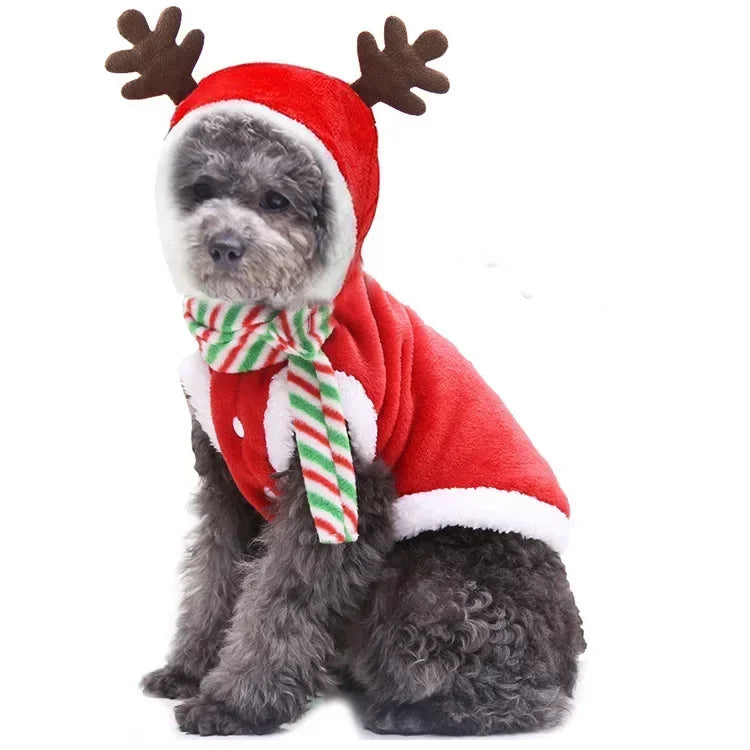 Warm Christmas Elk Hoodie for Pets