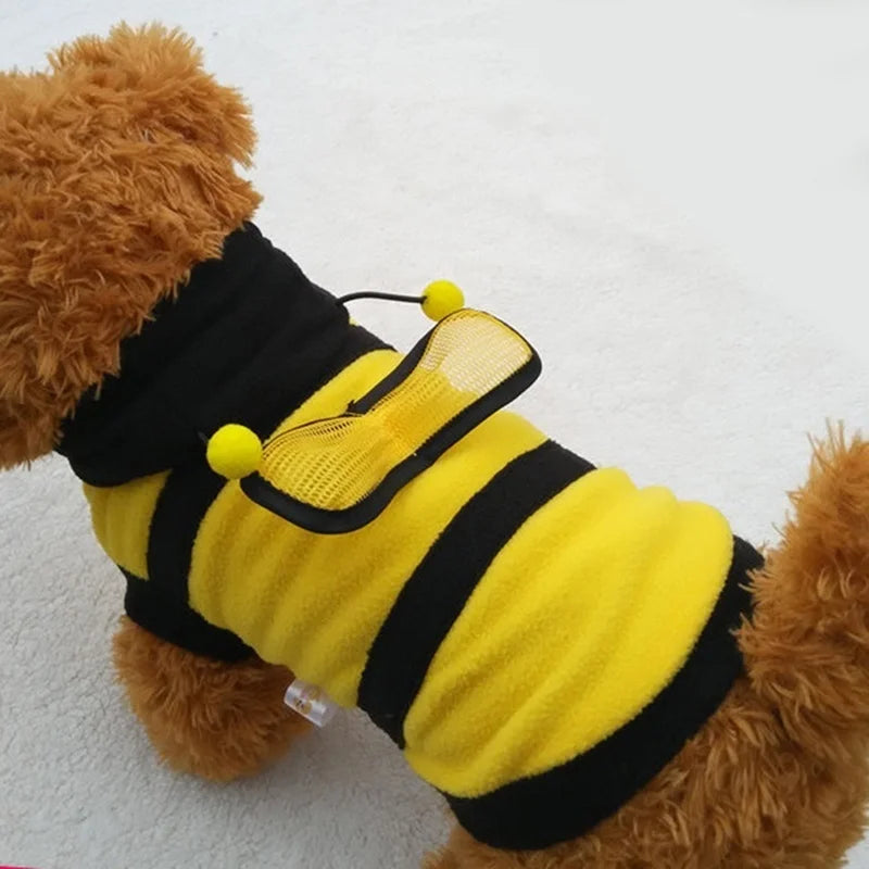 Adorable Bee Fleece Halloween Pet Hoodie