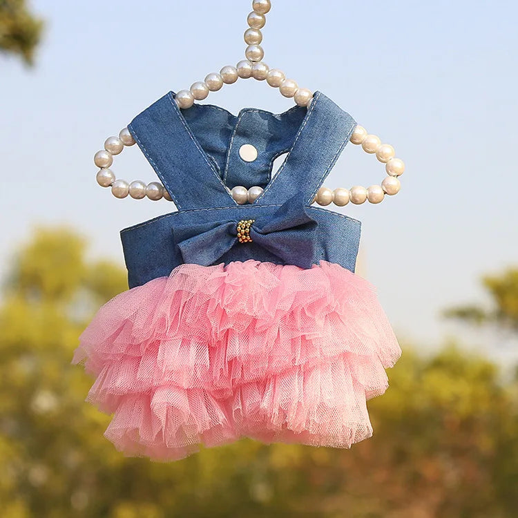 Lace Stripe Princess Dress for Dogs