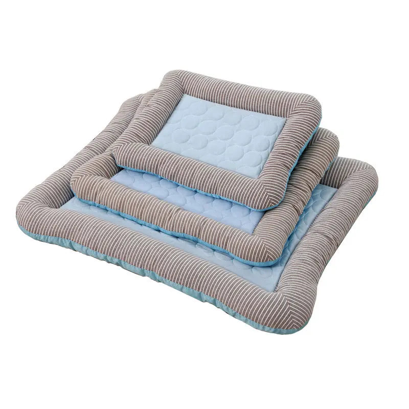 Cooling Ice Silk Pad Bed Dogs Cats