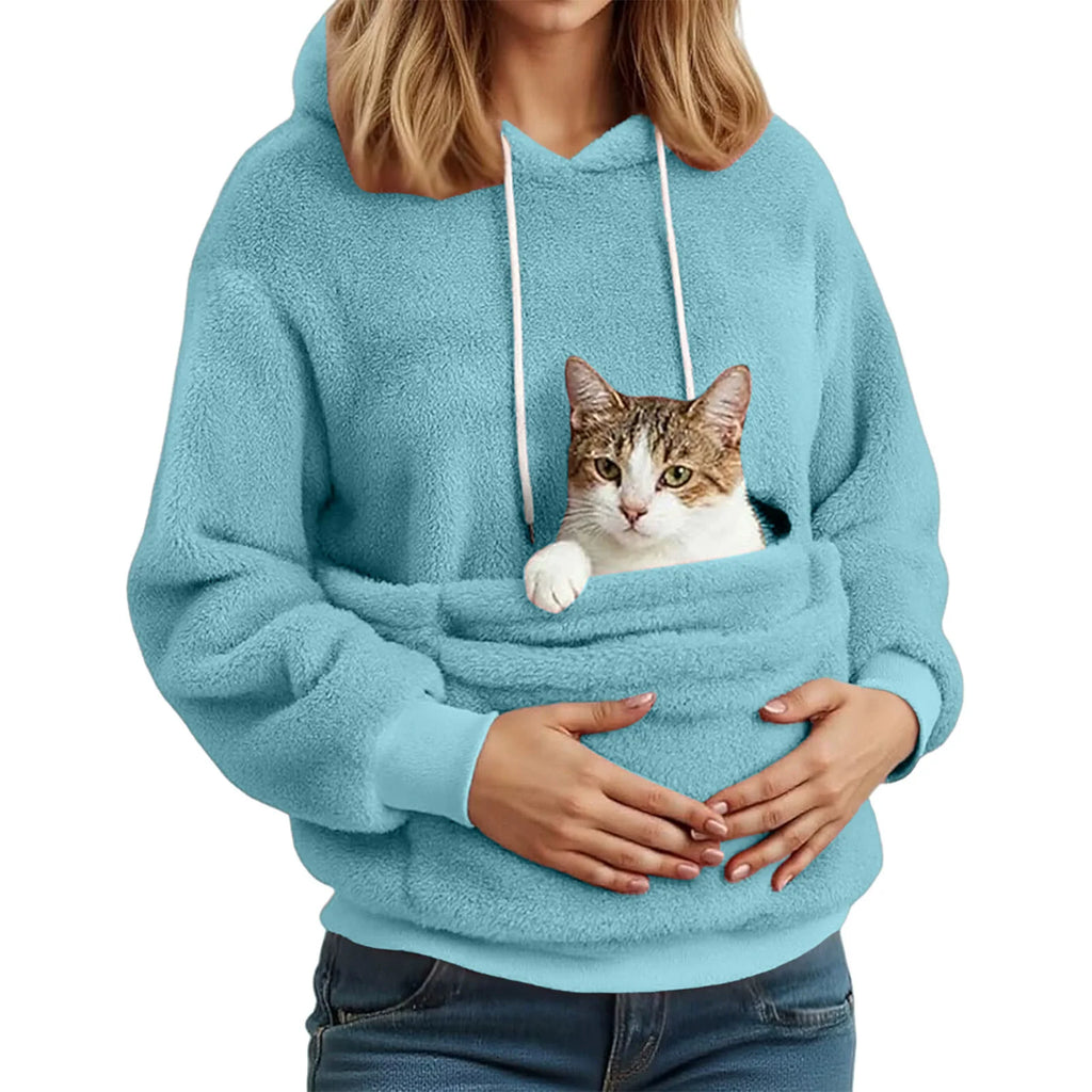 Women's Fleece Pet Carrier Hoodie