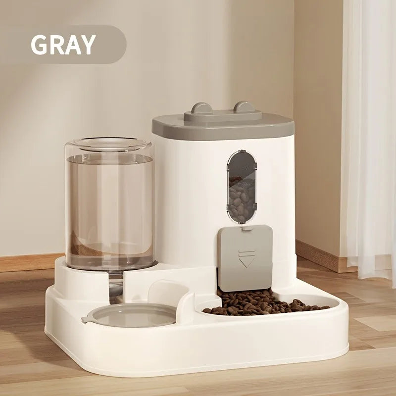 2-in-1 Automatic Cat Food & Water Dispenser