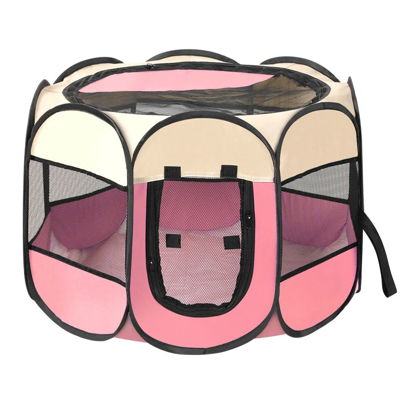 Folding Octagonal Pet Tent Outdoor Playpen Shelter